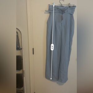 Chic Blue High-Waisted Pants